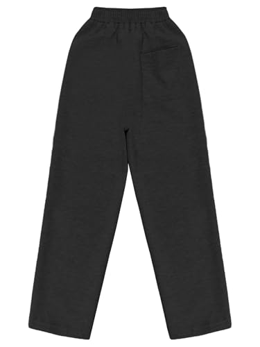 FEESHOW Unisex Boys Girls Basic Sweatpants Active Performance Pants Kids Casual Jogger Trousers with Drawstring Pockets4
