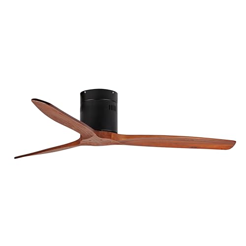 Orbegozo CF 169132 Ventilador de Techo 132 cm con Motor DC de Bajo Consumo, 3 Aspas ABS Color Madera, 6 Velocidades, Temporizador y Sistema Reversible Invierno Verano