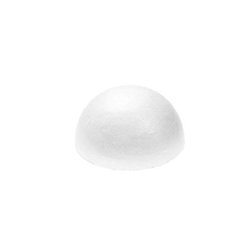 8\" Craft Foam Half Ball - Smooth Styrofoam Polystyrene Balls for Craft and Project, Pack of 4
