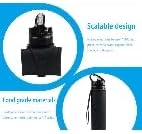 Miniatura 3 de MoNing Botellas de agua plegables de 20 onzas, a prueba de fugas, sin BPA, botella de agua plegable de silicona de viaje para ciclismo, senderismo,