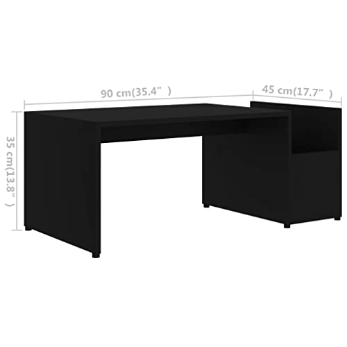 Table de salon moderne noire en bois pour désencombrer votre pièce - 4