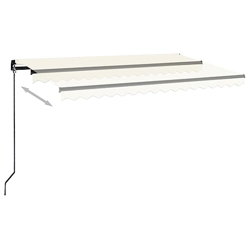 Auvent de balcon rétractable crème 400x350 pour bloquer la chaleur