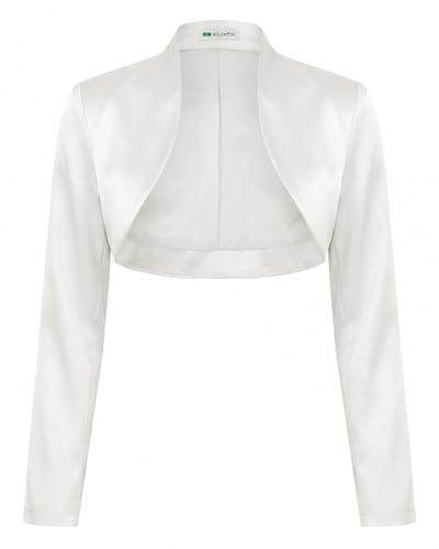 Bolerose Formel Satin Manches Longues Boléro (Ivoire, M)