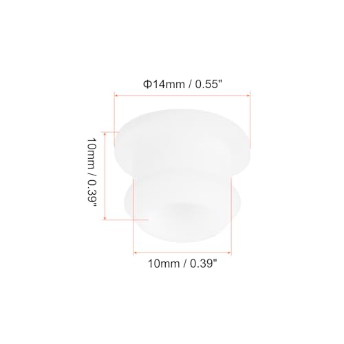 Image of Snap in Locking Hole Plugs Rubber Panel Seal Cover Drilled Silicone Caps, [for Kitchen Rubber, Waterproof Sealing Plugs] - 10mm /0.4in /White /10Pcs