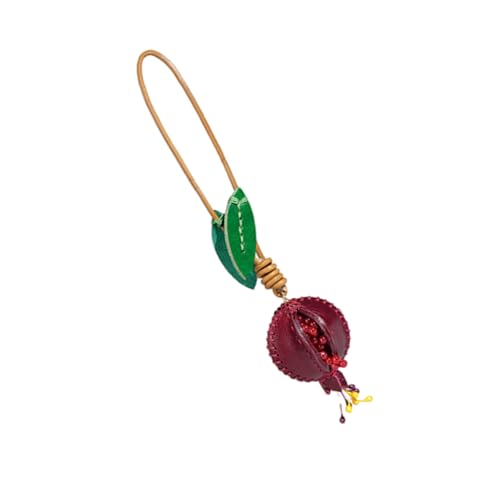 Pendentif grenade cuir accessoire sac personnalisable pour femme