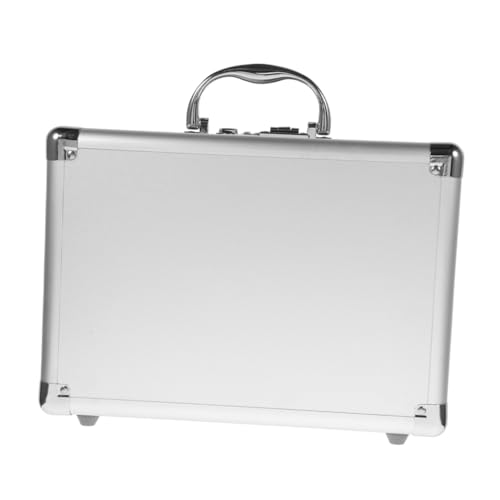 Operitacx Mallette Aluminium Rigide pour Rangement Instruments Étui Porte-Documents Compact Et Robuste Valise Métallique Pratique