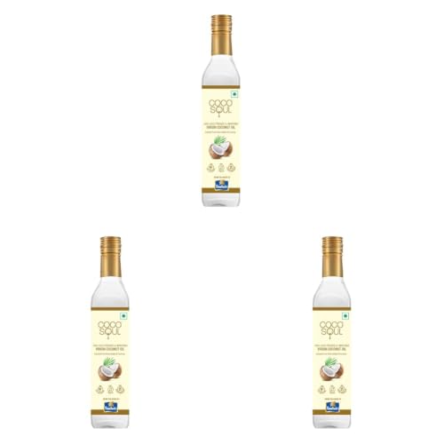 Image of Coco Soul Cold Pressed Natural Virgin Coconut Oil, 500 ml (Pack of 3)