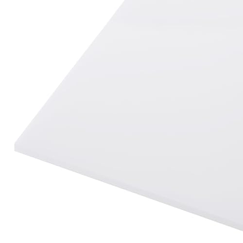 Image of 24 inch x 12 inch x 1 /8 inch HDPE Plastic Sheet, High Density Polyethylene Sheet Cutting Board White Solid Block, [for DIY, Home Floor]