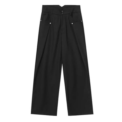 Men's Casual Loose Fit Gray Straight Leg Suit Trousers for Spring and Autumn Comfortable Elastic Pants for Men4