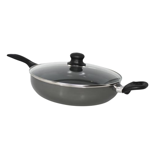 IMUSA 4 Qt Chef Cera Aluminum Gray Ceramic Jumbo Cooker with Glass Lid