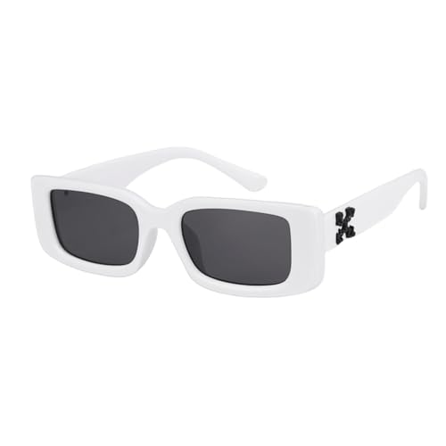 Lunettes de soleil carrées de luxe rétro noires monture géométrique élégante