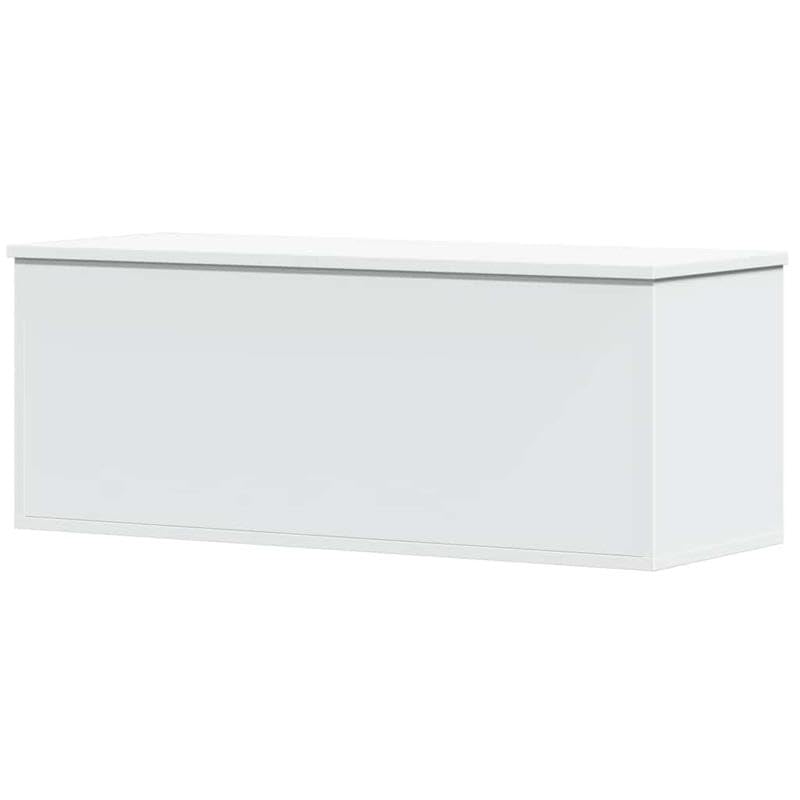 Baúl de almacenamiento blanco 90 x 35 x 35 cm de material de madera – solución de almacenamiento para salón, dormitorio y pasillo – ligero y duradero