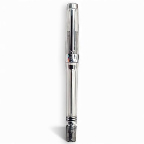 Image of THE VENTI Fountain Pen - Acrylic VAC Filler, Schmidt Nib (Fine),Vaccum Filling Pen, Best Pen Gift Set for Men & Women, Professional, Executive, Office, Nice Pens,Return Gift (F013-White)