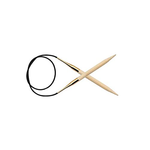 KnitPro Bamboo Fixed Circular Needles 24" (60cm), Ivory, 6.50mm - Image 2