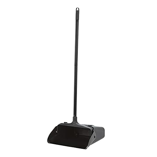AmazonCommercial Pivoting Upright Lobby Dust Pan, Black