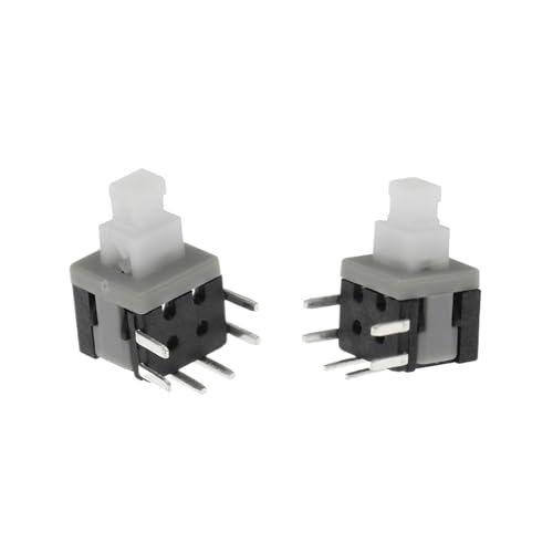 Interrupteur à clé DPDT 5.8x5.8mm bouton-poussoir marche arrêt auto-verrouillage PCB