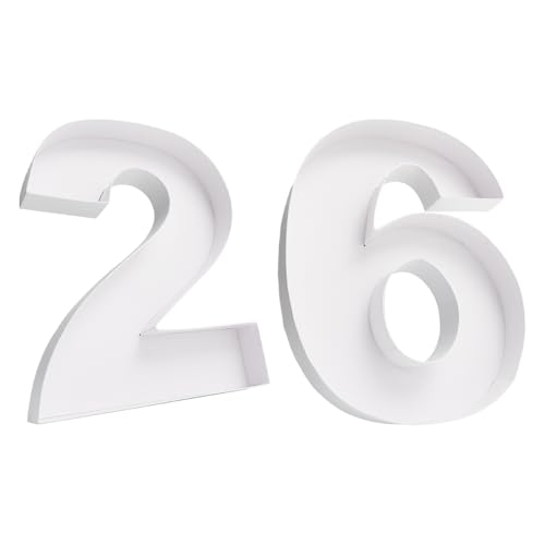 Image of 12 inch Fillable Number Paper Mache Cardboard Cutouts Sweet Charcuterie Board Tray(White, 26 Shape)