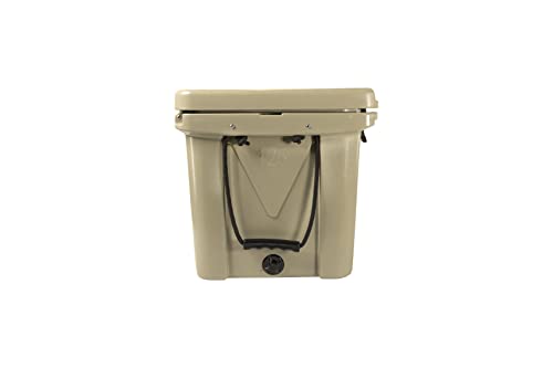 Mammoth Ranger 125 Cooler, Insulated Hard Ice Chest with 125 Quart Capacity, Holds 104 Cans, Great for Large Boats, Elk Hunting, Catering, Tan
