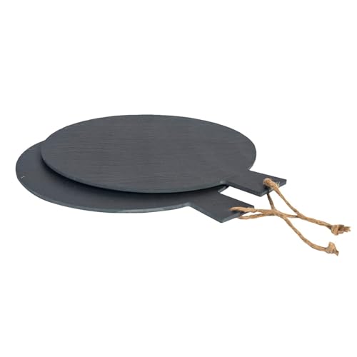 Argon Tableware Runde Schiefer -Servierpaddel - 34cm - Pack Von 2