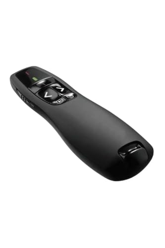 R400 2.4GHz USB Kablosuz Lazer Pointer PowerPoint Uzaktan Kumanda, Siyah