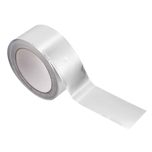 MAGICLULU Cinta Térmica de Aluminio Autoadhesiva 50 Mm X 10 M, Cinta de Sellado Resistente al Calor 0,05 Mm, Rollo para Reparación de Tuberías y Aislamiento Térmico en Bricolaje y Hogar