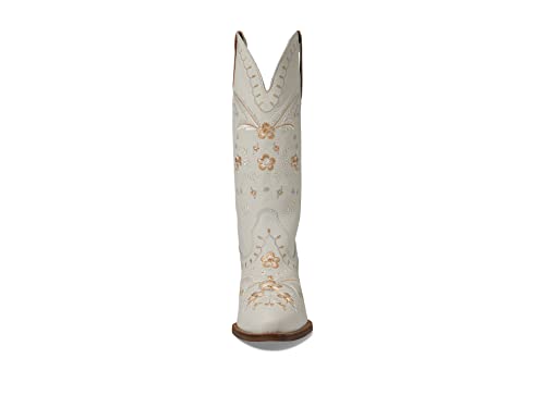 Image of Dingo Womens Full Bloom Floral Round Toe Casual Boots Knee High Mid Heel 2-3 inch