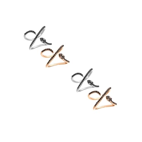 Bagues serpent tendance pour femme bijoux de mariage et fiançailles avec anneau ouvert lot de 2