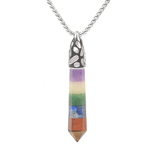 Justinstones Hexagonal Pointed Reiki Chakra Pendant Stainless Ste...