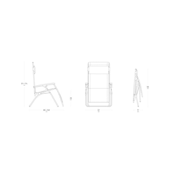 Relaxsessel Zero Gravity R Clip Roggenbeige