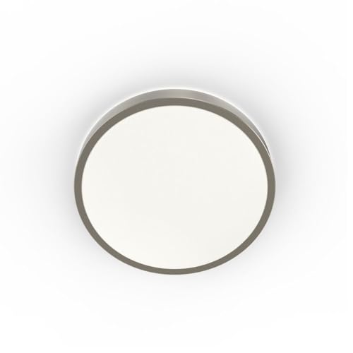 Juno 14 Inch Round LED Flush Mount Ceiling Light, Lacuna Series Low Profile Modern Ceiling Light Fixture, 5-in-1 Switchable White Color Temperature, Dimmable, Brushed Aluminum by Juno - Used condition - Image 7
