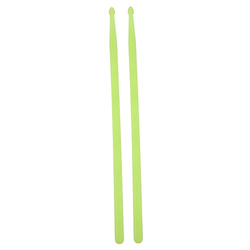 Baquetas luminosas para batería, juego de 2 piezas, verde fluorescente, modelo 5A, punta de nailon miniatura 1