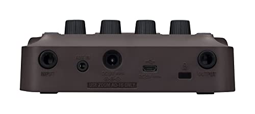 ZOOM A1 FOUR Multi-Effektpedal für akustische Instrumente – Ideal für Gitarre, Saxophon, Violine, mit Looper, Drum-Maschine und über 80 Effekten