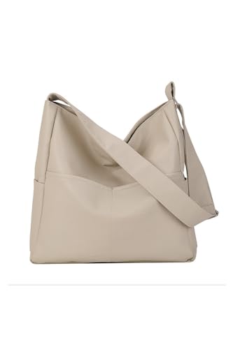 [YFFSFDC] ショルダーバッグ レディース 軽量 大容量 2WAY 肩掛け 斜め掛け a4対応 通勤 通学 出張 旅行 (ホワイト ﻿) - YFFSFDC - 商品画像