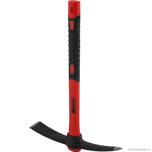 Mini Hand Mattock With Fibreglass Handle - Double End Hardened Head | Suitable For Gardening, Loosening Soil, Camping & Planting | Pick Axe, Builders, DIY Hand Tool