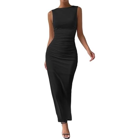 Zesoyne Women's Elegant Maxi Dress with Slit Cover