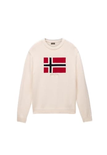 Suéter Napapijri D-mura C pull homme col rond mode urbaine casual stretch