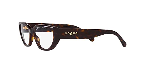 Vogue Eyewear Women's Hailey Bieber Collection Vo5439 Cat Eye Prescription Eyewear Frames, Dark Havana/Demo Lens, 50 Mm #TOP2