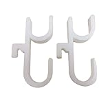 2 PCS Car Seat Back Double Hook,Car Umbrella Holder Clip Hook,Heavy-Duty Umbrella Holder & Bag Ho-ok for C-ar Boot, Stroller, Wheelchair, Truck, Boat - Universal C-ar Accessories Organizer,White