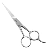 ibasenice Edelstahlschere 12,5cm Bartschere Praktisch und Einfach zu Bedienen für Männer Bartpflege und Präziser Haarschnitt zu Hause