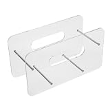 Cabilock Platzsparender Acryl Organizer für Pappteller 7 12 Zoll Eleganter Runder und Quadratischer Papptellerhalter zur Aufbewahrung in Küche und Partys