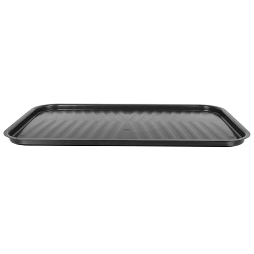 NUOBESTY Piastra in Ghisa Antiaderente per Barbecue 40x24,5 Cm, Padella per Grigliare Pesce e Bistecca, Piastra Grill Compatta per Cottura Uniforme, Adatta per Cucina e Sala da Pranzo