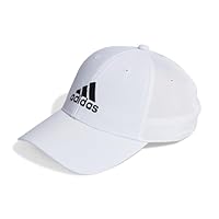 adidas Performance Embroidered Logo Lightweight Baseball Cap, White/Black, One Size (Men)