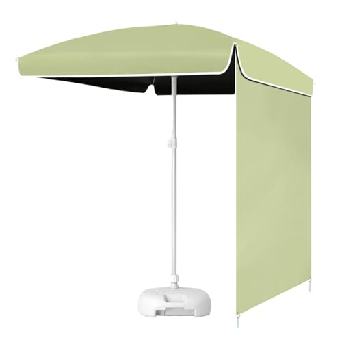FVTVHEV Sombrilla Jardín Sombrilla Playa Plegable Resistente al Agua y al Sol Altura Ajustable Parasol Rectangular Ideal para Parques Playas y Balcones(Verde,200cm)
