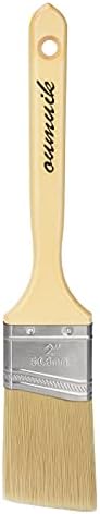 Oumuik 1" Flat Brush for Wall & Ceilings, Wood Handle, Premium Wall Brush Set, House Paint Brush, Trim Paint Brush, Sash Paint Brush for Cabinet, Sash