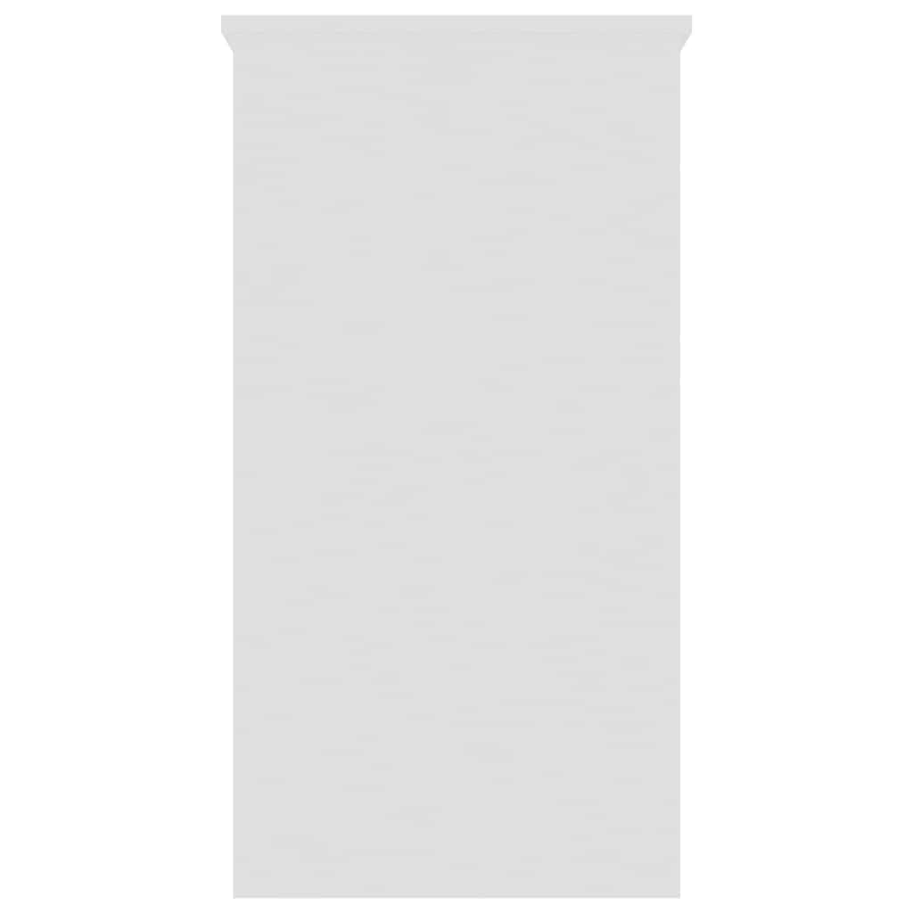 Białe biurko 80x40x75 cm z drewna inżynieryjnego z szufladą