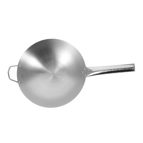 Wok antiadherente de acero inoxidable para cocina