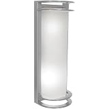 Bermuda - LED Outdoor Bulkhead Wall Light - Satin Finish - Ribbed Frosted Glass Shade