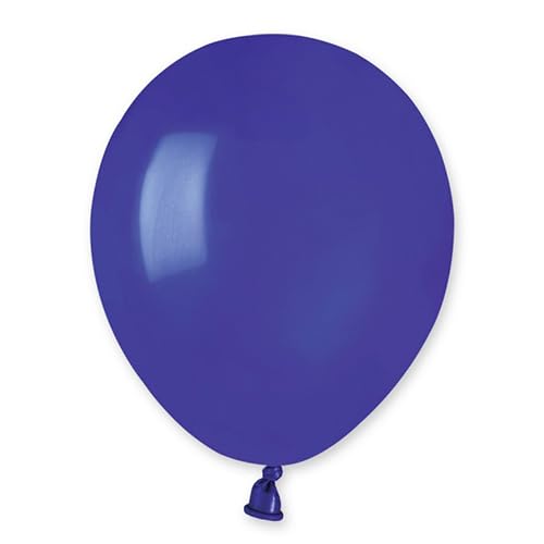 Biobased Natural Rubber Mini Latex Balloons 13cm / 5 in - Pack of 50 (Navy Blue)