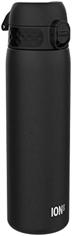 Ion8 Leak Proof Slim Water Bottle, Stainless Steel, 600ml (20oz)
