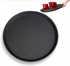Paulsons Hospitality Rubber Lined Non-Slip Tray,Anti Skid Tray – Round 14 Inch Black (Pack of 1Pc) (B0C6TBL68Y) Amazon Price History, Amazon Price Tracker